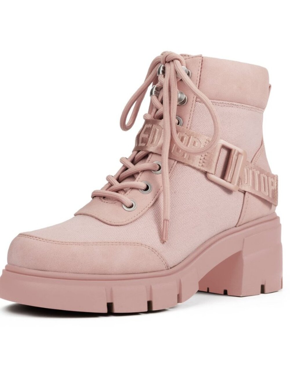 Women's Combat Boots Chunky Lug Sole Lace-Up Casual Ankle Boots